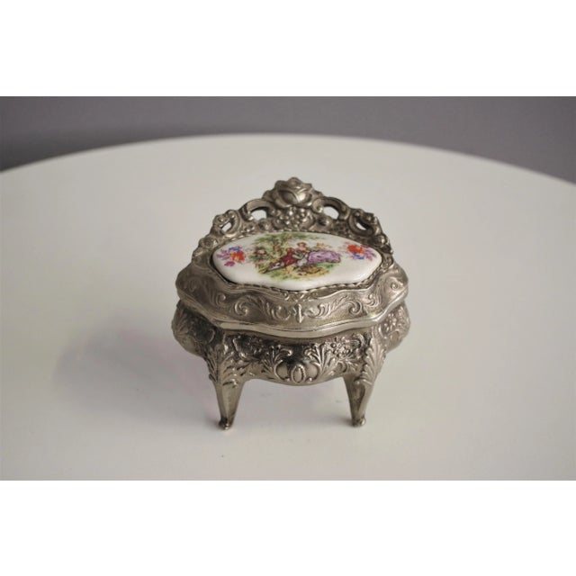 Metal Jewelry Box, 1950s For Sale - Image 9 of 10