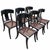 Wood Modern Klismos Ebony Dining Chairs - Set of 6 For Sale - Image 7 of 7