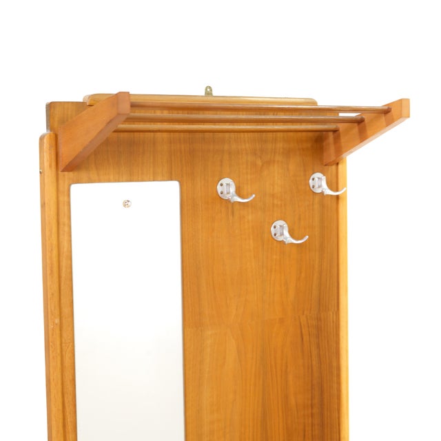 Mid Century Coat Rack Entryway Stand and Mirror For Sale - Image 10 of 12