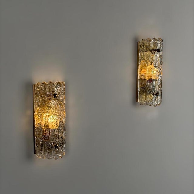 Textured Glass Wall Lights by Carl Fagerlund for Orrefors, 1970s, Set of 2 For Sale - Image 10 of 18