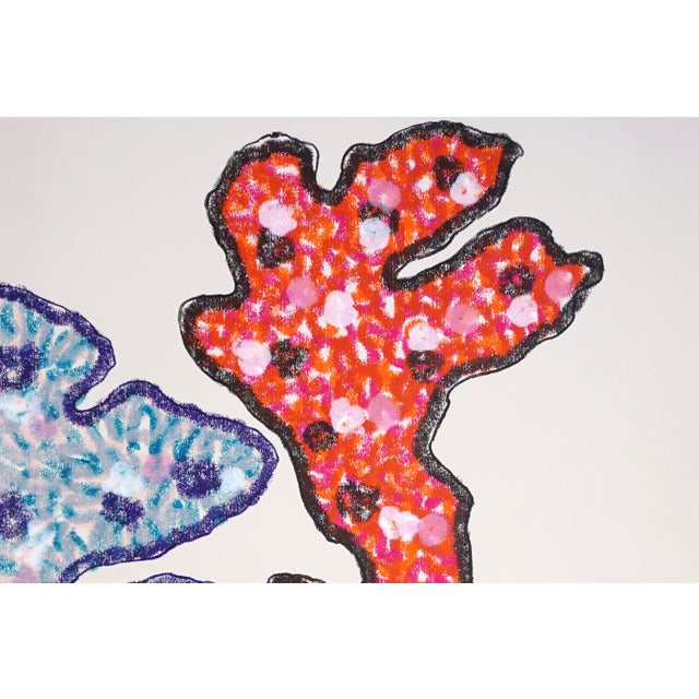 2026, Illustration Style, Coral Architecture, Vivid Tones, Gouache Crayon on Watercolor Paper by Romina Milano For Sale In Miami - Image 6 of 10