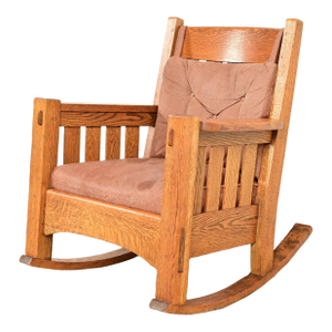 Harden Furniture Antique Mission Oak Arts & Crafts Rocking Chair, Circa 1910