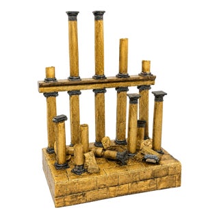 Grand Tour Architectural Capriccio of Classical Ruins Executed in the Italian Neoclassical Manner For Sale