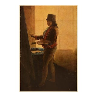 Circa 1940s After Francisco Goya "Self-Portrait" Vintage Full-Color Print For Sale