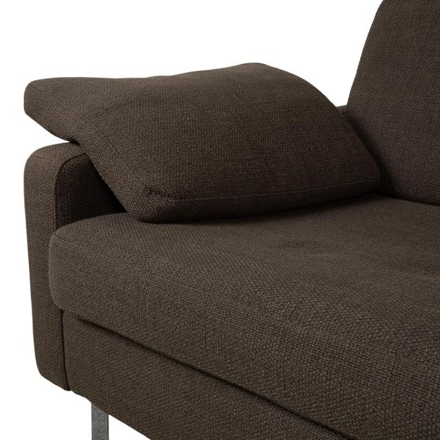 Modern Mud Brown Fabric Conseta Two-Seater Sofa from Cor For Sale - Image 3 of 16