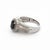 2.50 Carat Oval Cut Blue Sapphire & Diamond Halo in 14k White Gold Vintage Ring, Size 8 For Sale In Miami - Image 6 of 6