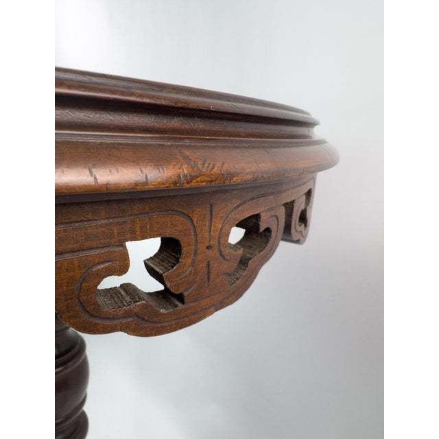 Brown French Late 19th Century Marble Top Gueridon For Sale - Image 8 of 15