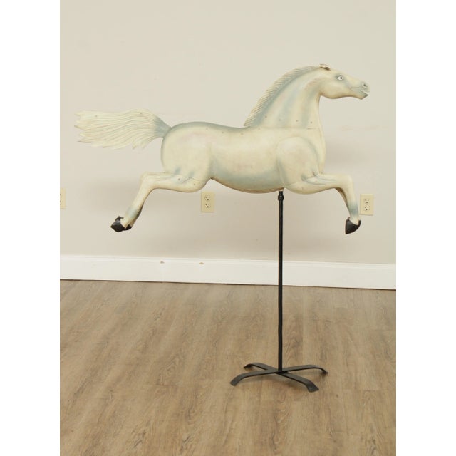 Traditional Reproduction Large Tin Horse Weathervane For Sale - Image 3 of 13