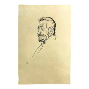 Schiele Lithograph 35 Portrait of Henrich 1968 Reproduction