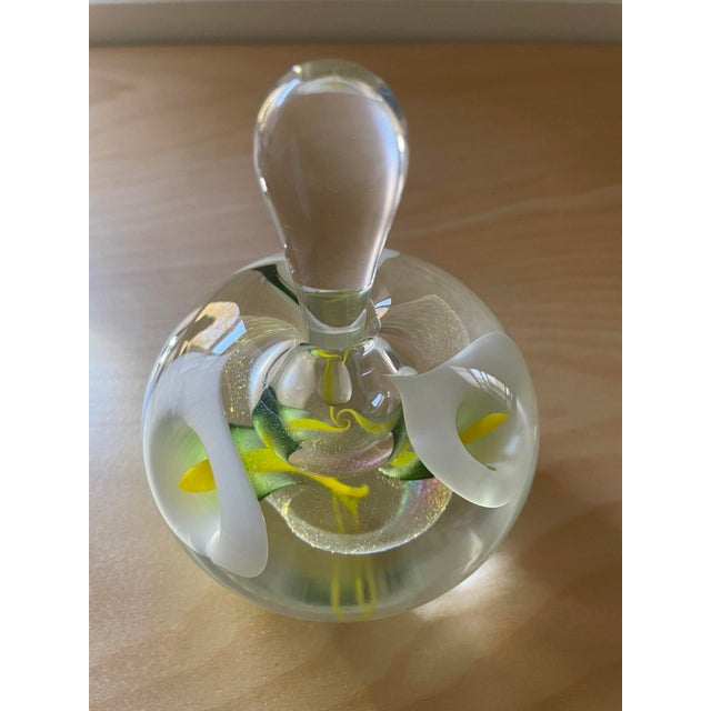 Perfume Bottle of Blown Glass Art by Artist Scott Bayless, Signed 2001 For Sale - Image 10 of 10