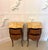 Antique French Kingwood Marquetry Marble Top Nightstands, 1920, Set of 2 For Sale - Image 4 of 18