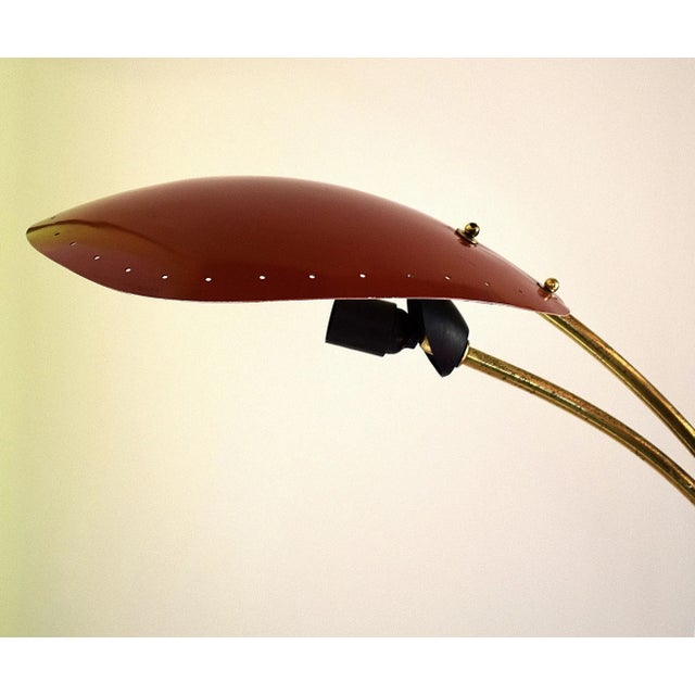 Metal Red Floor Lamp from Arredoluce, 1950s For Sale - Image 7 of 9