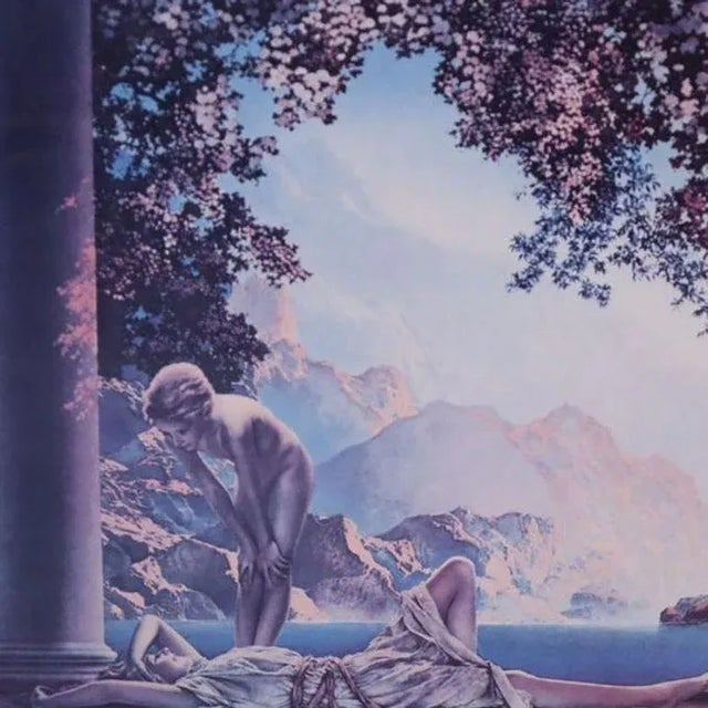 Neoclassical Modern Maxfield Parrish Framed Print "Daybreak" For Sale - Image 3 of 4