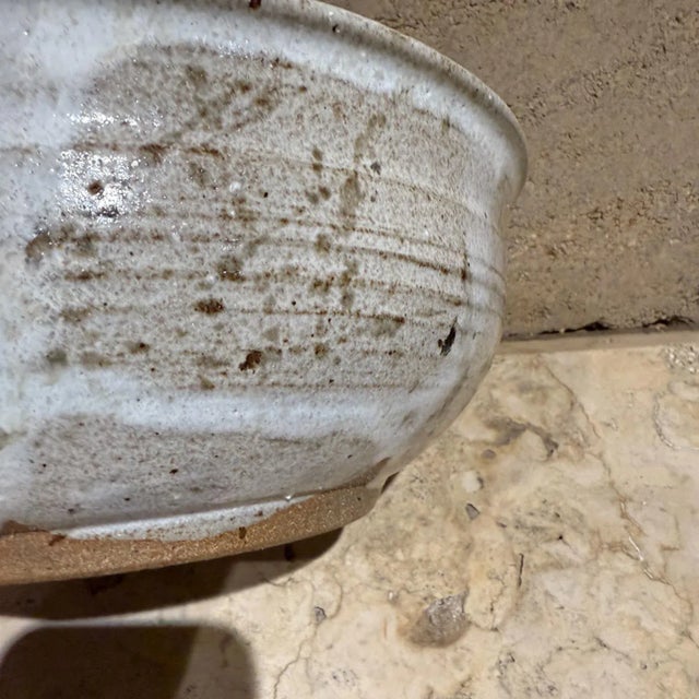 1980 Leon Art Bowl Handmade Glazed Studio Pottery Post Modern Stoneware For Sale In San Diego - Image 6 of 14