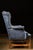 Mid 20th Century Vintage Tufted Leather Chesterfield Armchair in Cornflower Blue For Sale - Image 5 of 8