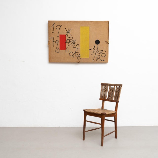 Joan Miró, Composition, Lithograph on Burlap, 1970s For Sale - Image 14 of 17