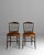 1880s French Napoleon III Chiavari Chairs In Ebonized Wood & Upholstery - A Pair For Sale - Image 4 of 18