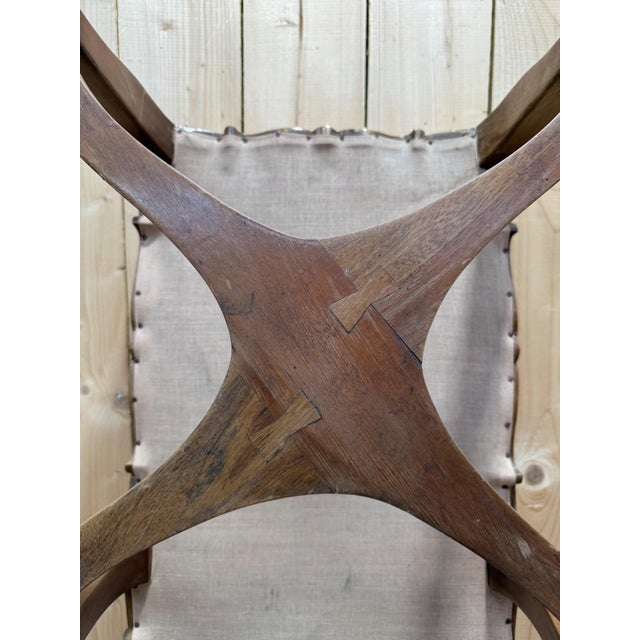 Regency-Louis XV Style Center Bench in Mustard Velvet, 1980s For Sale - Image 6 of 7