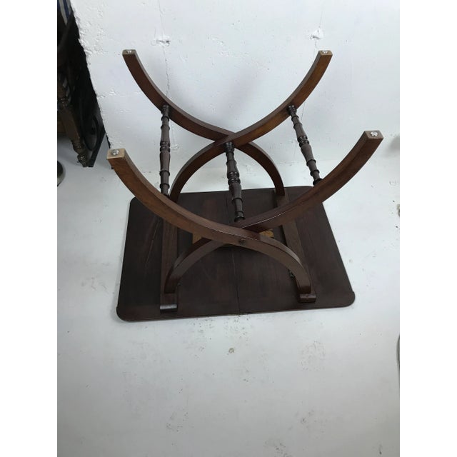 Vintage Neo Classical Mahogany Folding Portable Bar Table For Sale - Image 4 of 9