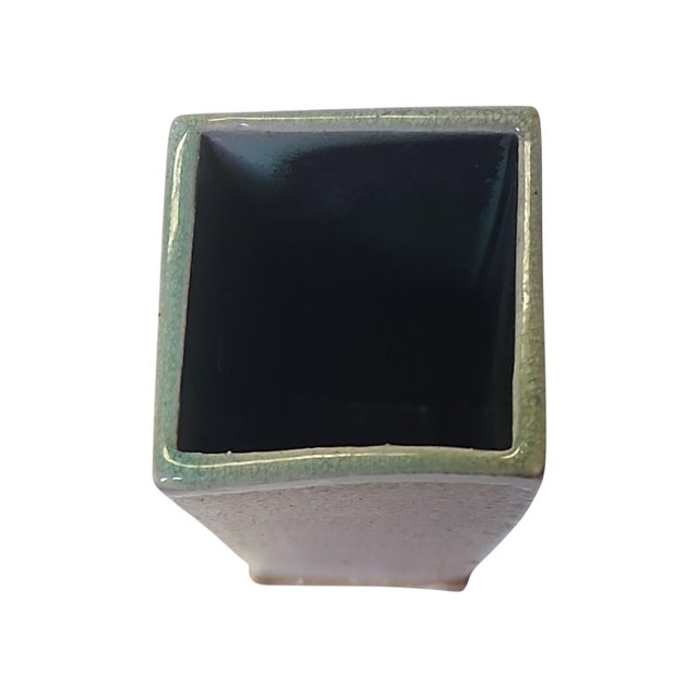 Mid 20th Century Vintage Tom Turner Studio Pottery Square Vase For Sale - Image 5 of 7