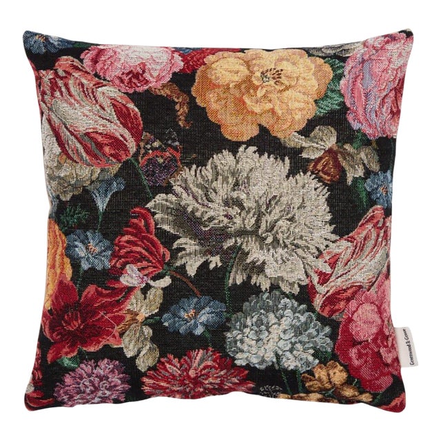 Summer Blooms Woven Cushion With Feather Filler - 30x30cm (12"x12") For Sale