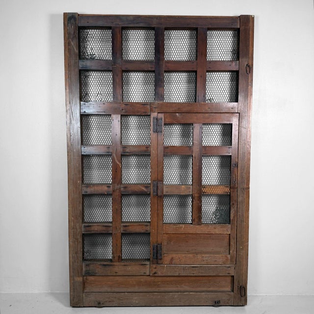 Antique Japanese Architectural Sliding Door Wall Panel, 1890s For Sale - Image 11 of 18
