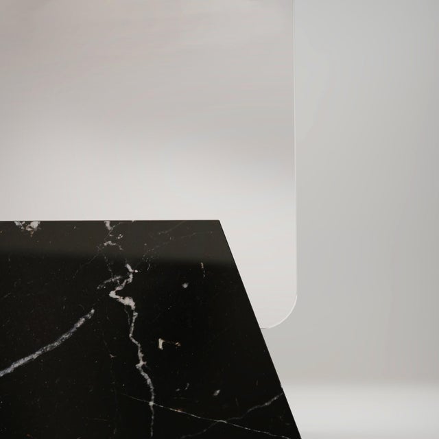 Not Yet Made - Made To Order Monolithic Architectural Black Marquina Marble Cressida Floor Mirror by CARCINO Design for October Gallery For Sale - Image 5 of 8