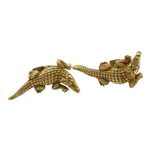 1980s Kieselstein-Cord Alligator Cufflinks, A Pair