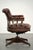English Cowhide Chesterfield Swivel and Tilt Button Office Chair For Sale - Image 3 of 16