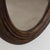 Brown 1960s French Rattan Oval Mirror For Sale - Image 8 of 9
