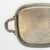 Vintage Silver Plate Large Butler's Buffet Tray With Handles and Feet For Sale - Image 9 of 18