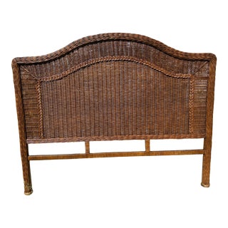Vintage Chasco Designs Wicker Queen Headboard For Sale