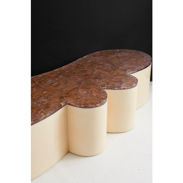 Plastic Splash Coffee Table (natural Parchment & Champagne Ice-resin) For Sale - Image 7 of 8