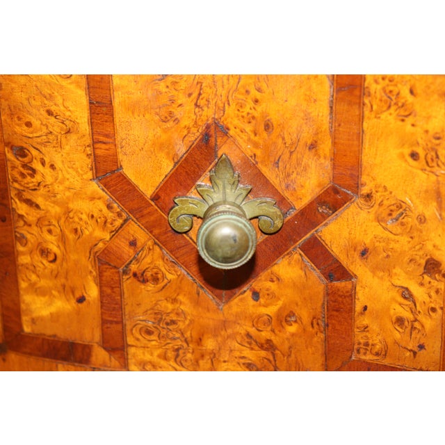 18th C Italian Rococo Bombe Form Olivewood Secretary Desk For Sale - Image 12 of 13