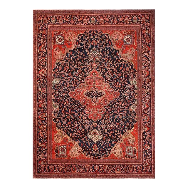 1920s Antique Persian Farahan Area Rug 8’10” X 12’0″ For Sale