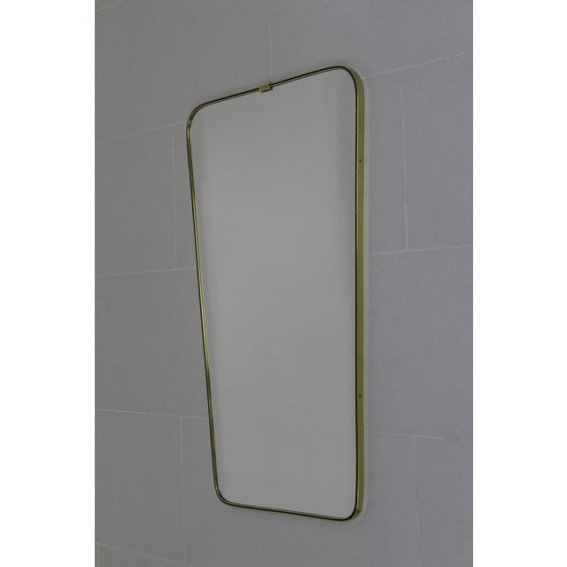 - Frame made of gold anodized aluminum - Product of the Viennese glass and mirror manufacturer Lachmayr - Width 45.5 to 37...