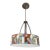 Allen + Roth Drakeston Mission Stained Glass Drum Pendant Light For Sale