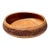 Hand-Carved Wooden Centerpiece Bowl – Rustic Floral Band Artisan Decor 1970s For Sale