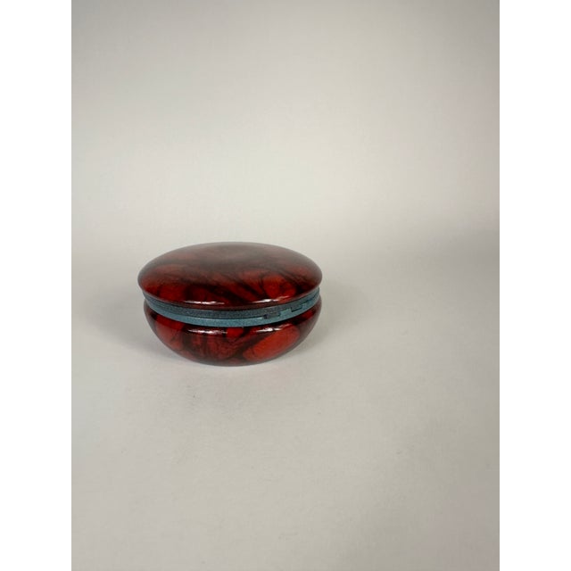 Mid-Century Modern Mid 20th Century Mid-Century Modern Round Alabaster Box From Italy For Sale - Image 3 of 7