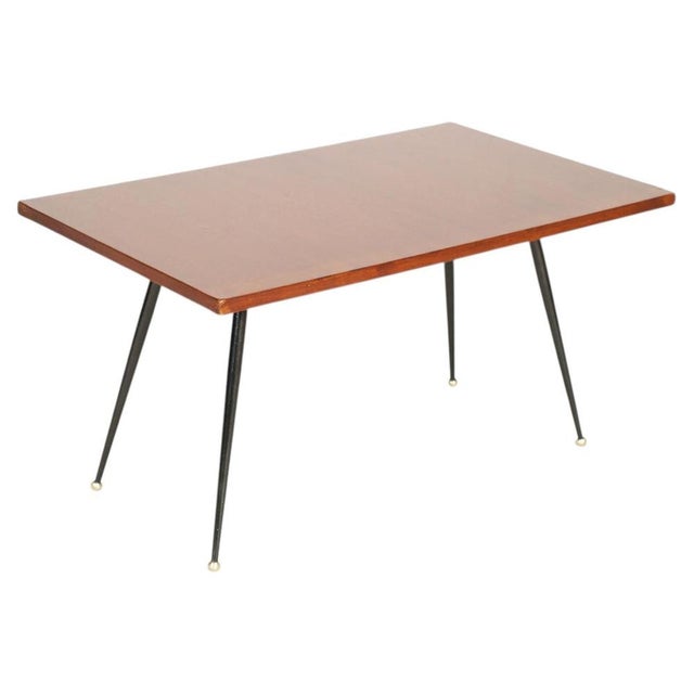 Brown Mid-Century Modern Italian Coffee Table attributed to Gio Ponti for Isa Bergamo, 1950s For Sale - Image 8 of 8