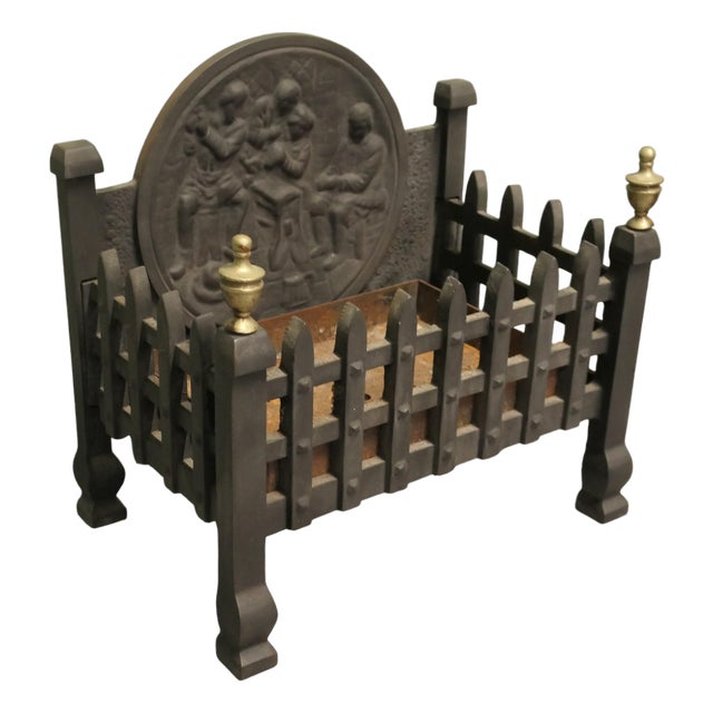 Gothic Style Free-Standing Fire Basket, 1920 For Sale