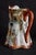 Antique 1919 Pitcher, Jug is Japanese. Hand Painted Porcelain. Multicolor. The Measurements: 5.5"W x 6"D x 7.5"H. Flat...