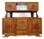 Large Mid-Century Modernn Walnut and Black Marble Cupboard For Sale