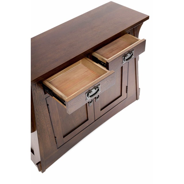 Mission Crofter Style Entry Cabinet Walnut Stain For Sale In Chicago - Image 6 of 7