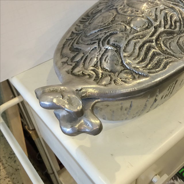 Donald Drumm Don Drumm Covered Aluminum Server For Sale - Image 4 of 7