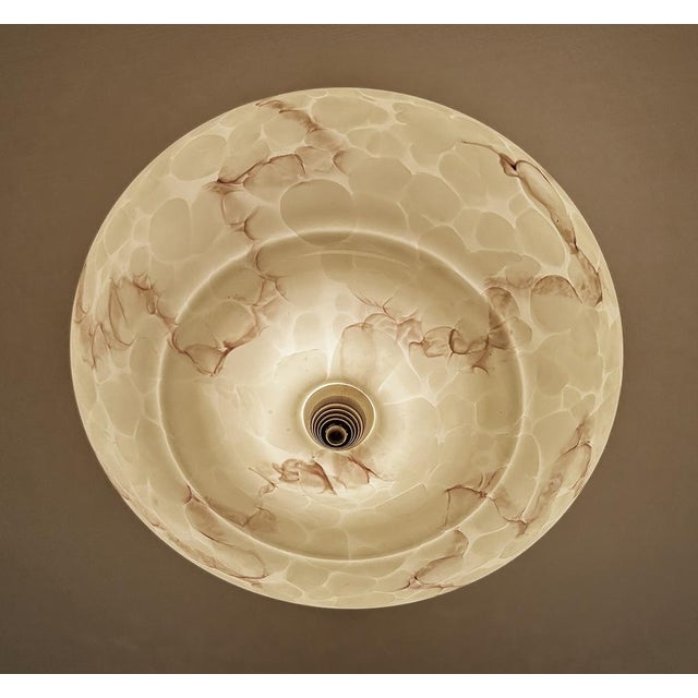 Art Deco Pendant Light in Marble Glass, 1930s For Sale - Image 12 of 18