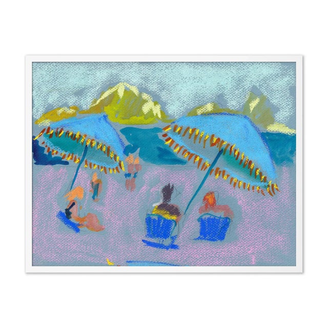 Illustration Ipanema II by Happy Menocal in White Frame, XS Art Print For Sale - Image 3 of 3
