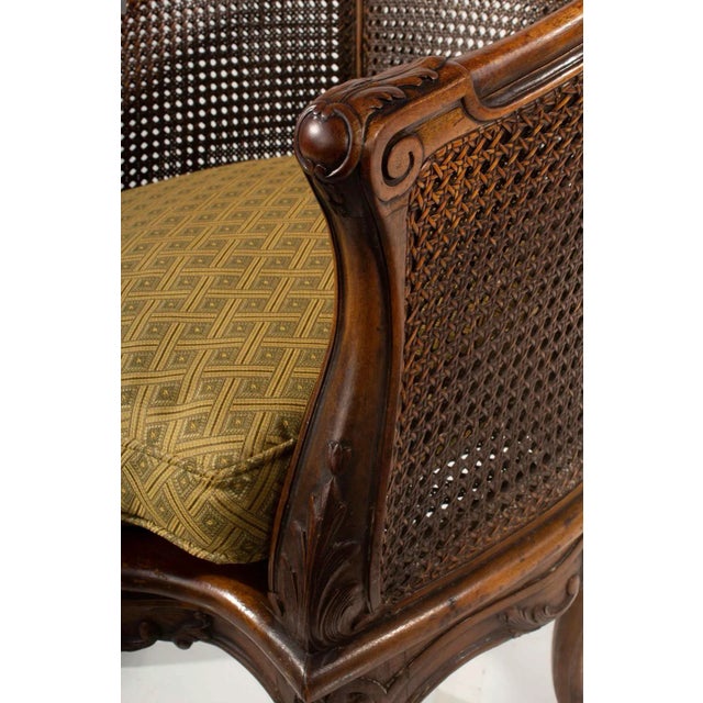 19th Century Antique French Regency Double Cane Walnut Chair For Sale - Image 5 of 5