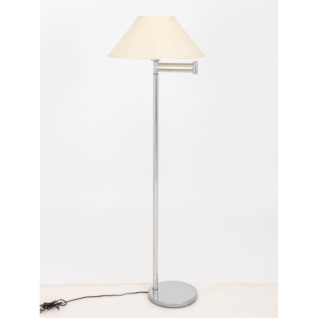 Nessen Studio Swing Arm Chrome Floor Lamp For Sale In New York - Image 6 of 7