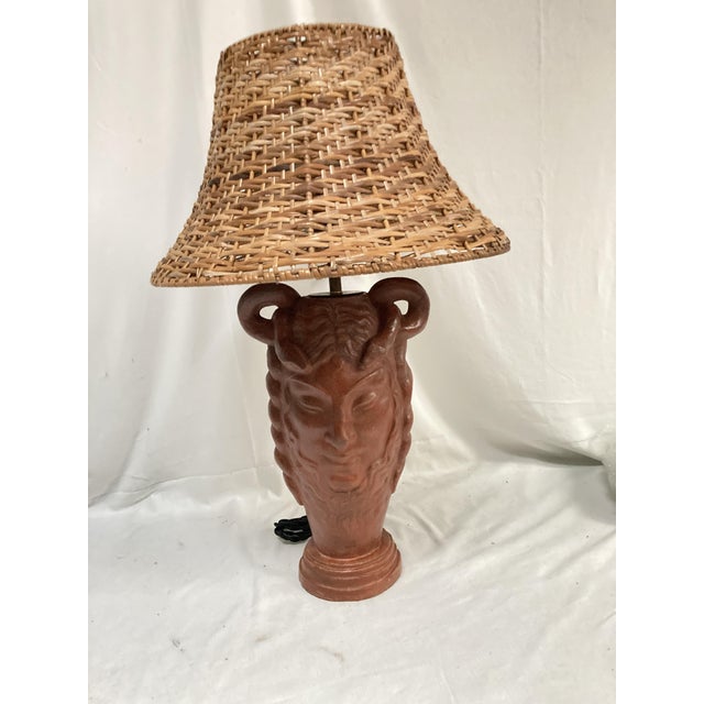 Brown Terracotta Lamp, 1900 For Sale - Image 8 of 8